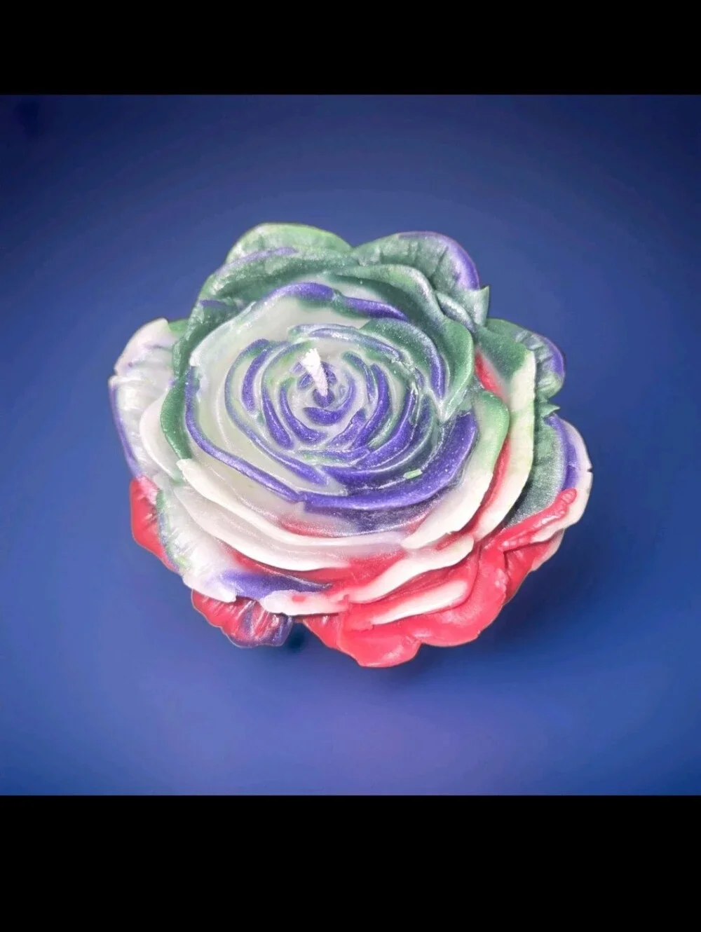 3D Rose Candle On a Pedestal